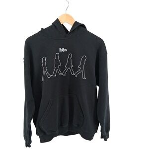 The Beatles Abbey Road Graphic Hoodie Sweatshirt Black Medium Music Band
